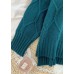 Winter blue clothes high neck baggy oversize knit tops